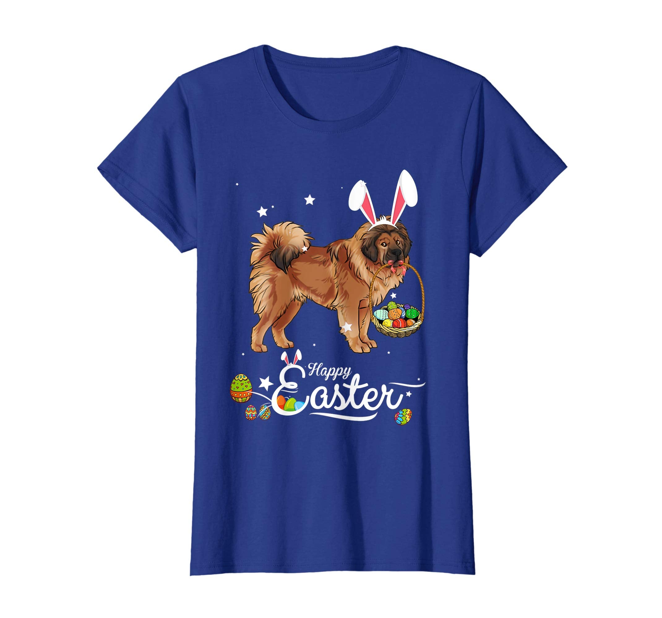 Tibetan Mastiff Dog With Bunny Hat Easter Costume T Shirt