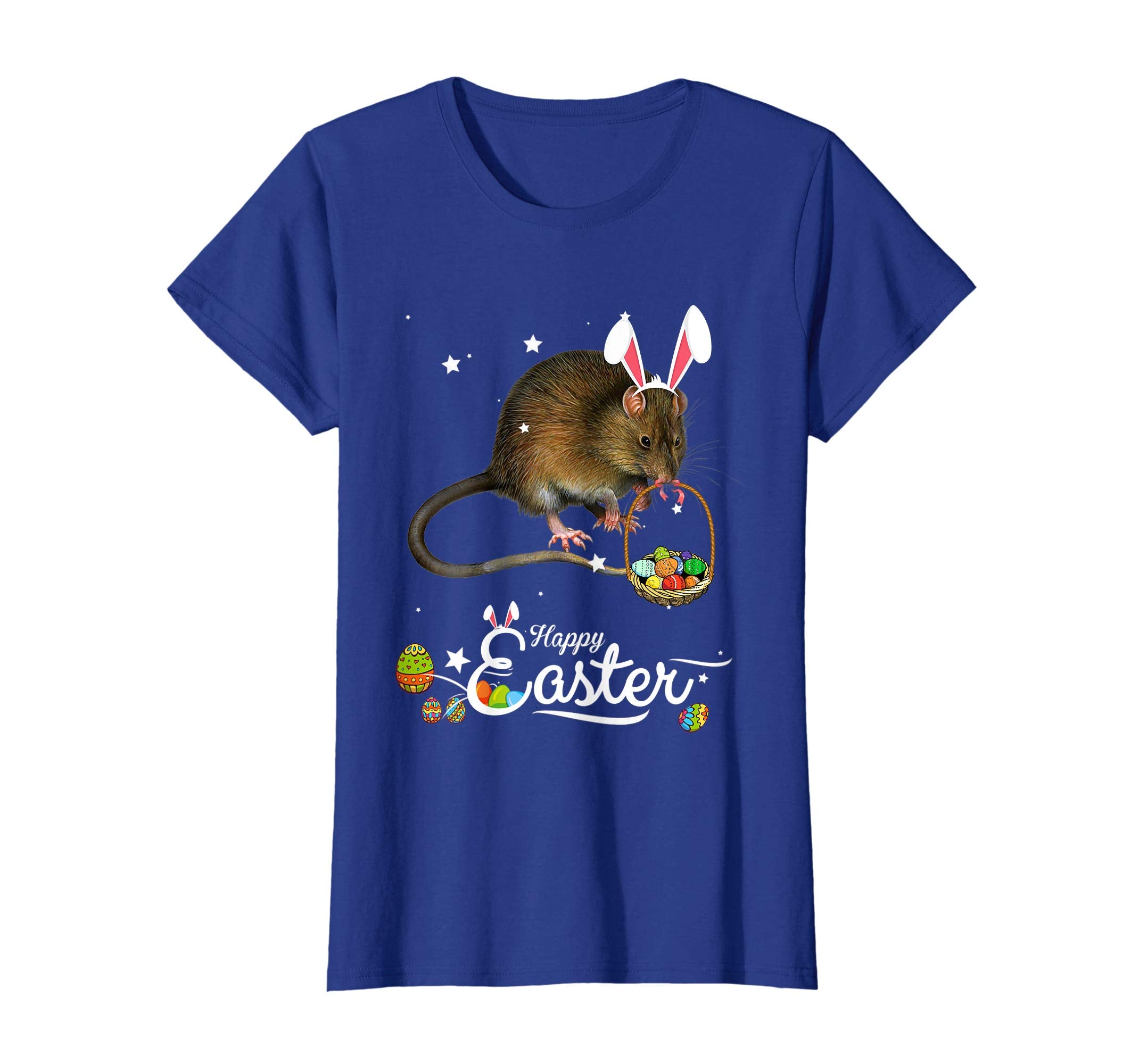 Cute Easter Rat with Bunny Ears and Eggs T Shirt