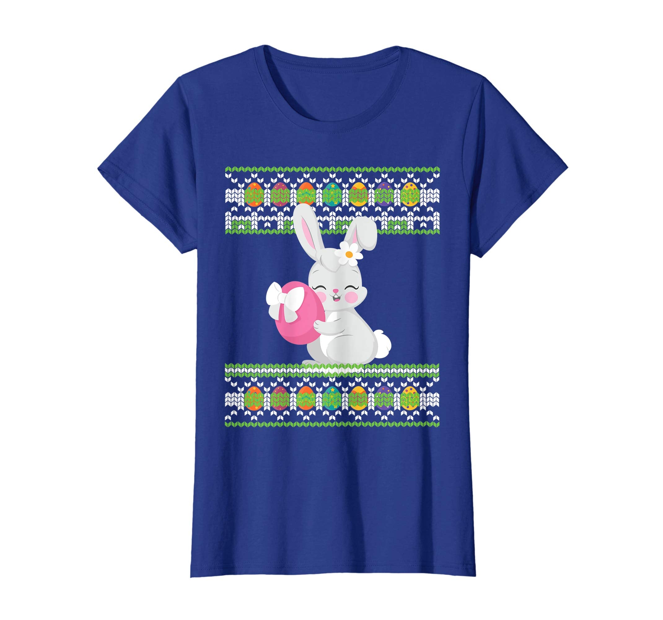 Bunny Rabbit With Big Easter Eggs Ugly Sweater Happy Shirt