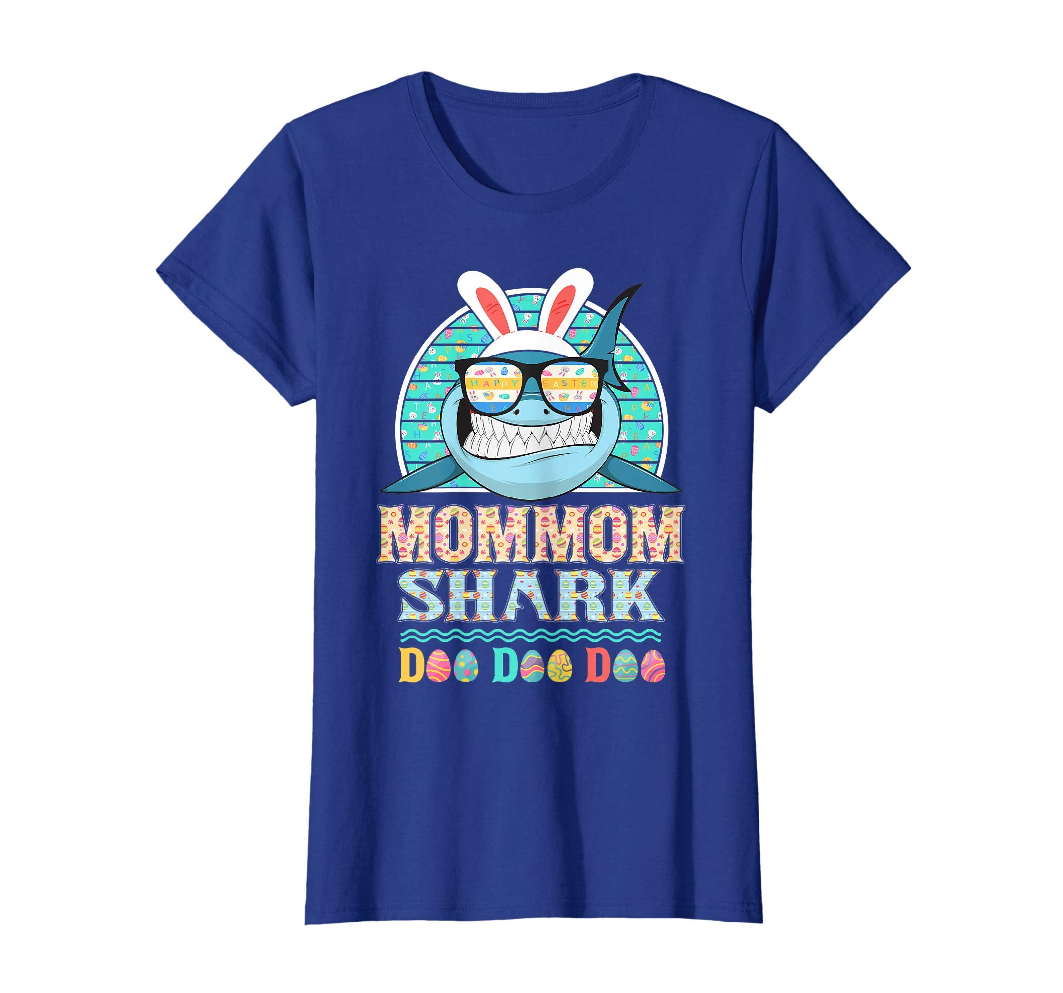 Funny Mommom Shark Happy Easter Day Gift Family Shirt