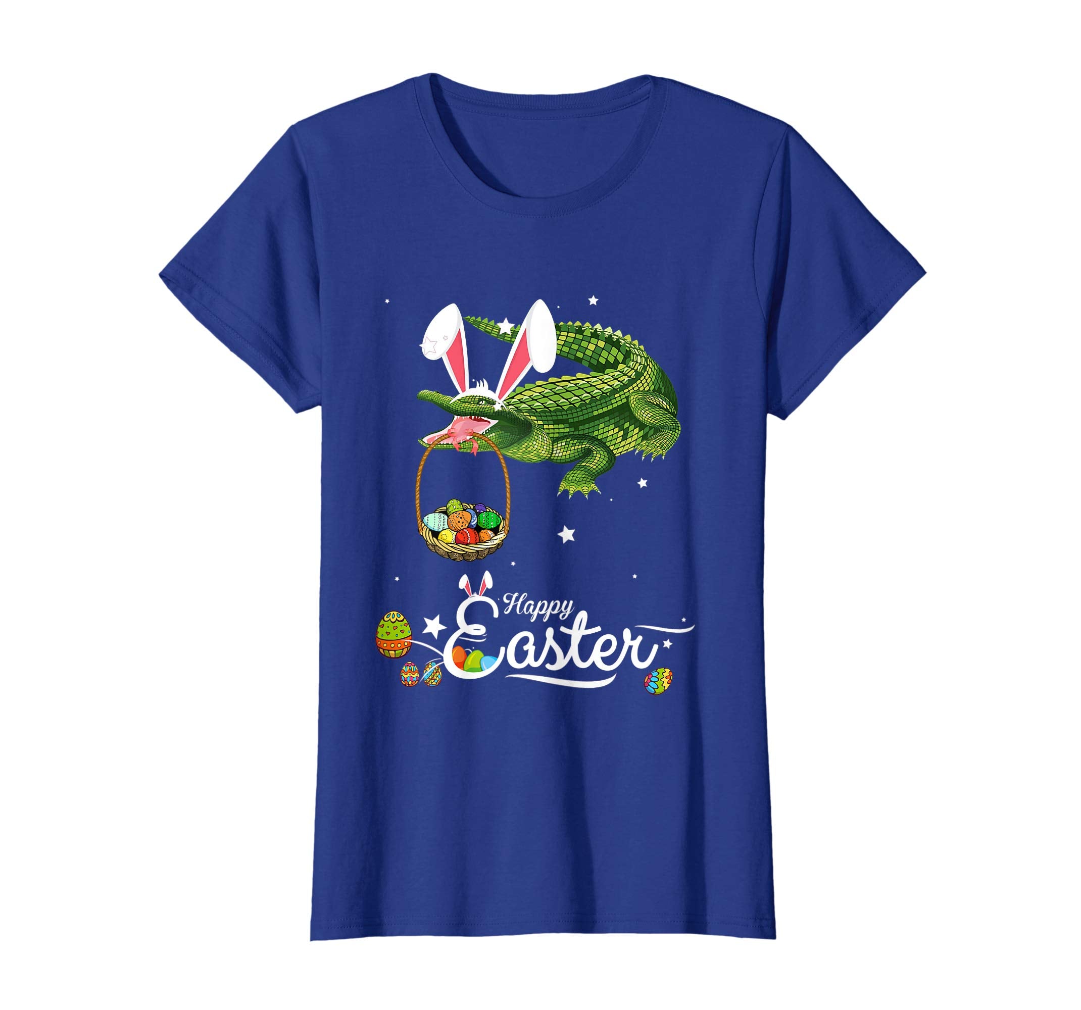 Cute Easter Crocodile with Bunny Ears and Eggs T Shirt