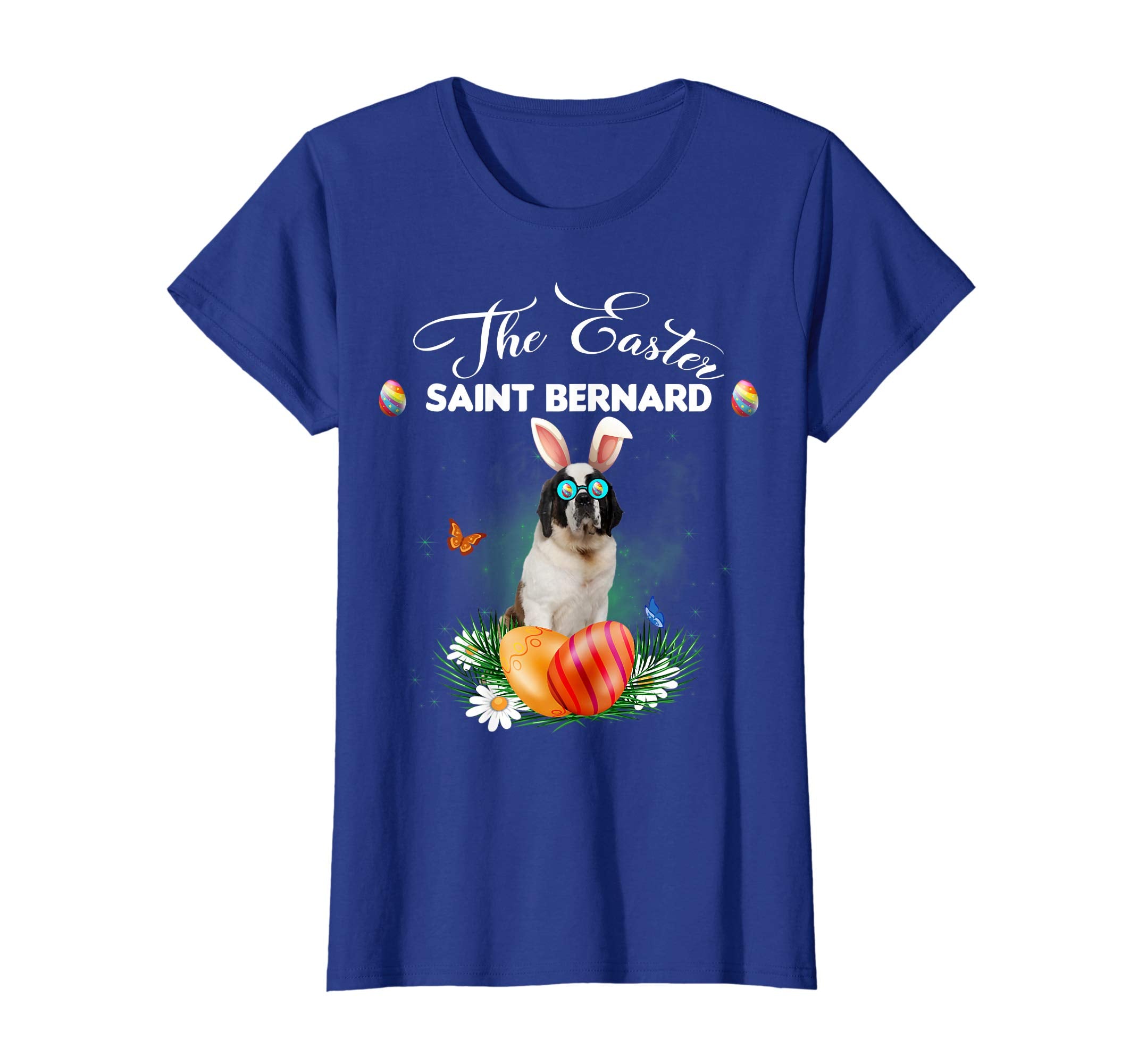 Saint Bernard Bunny Easter Day Dog Gifts T-Shirt