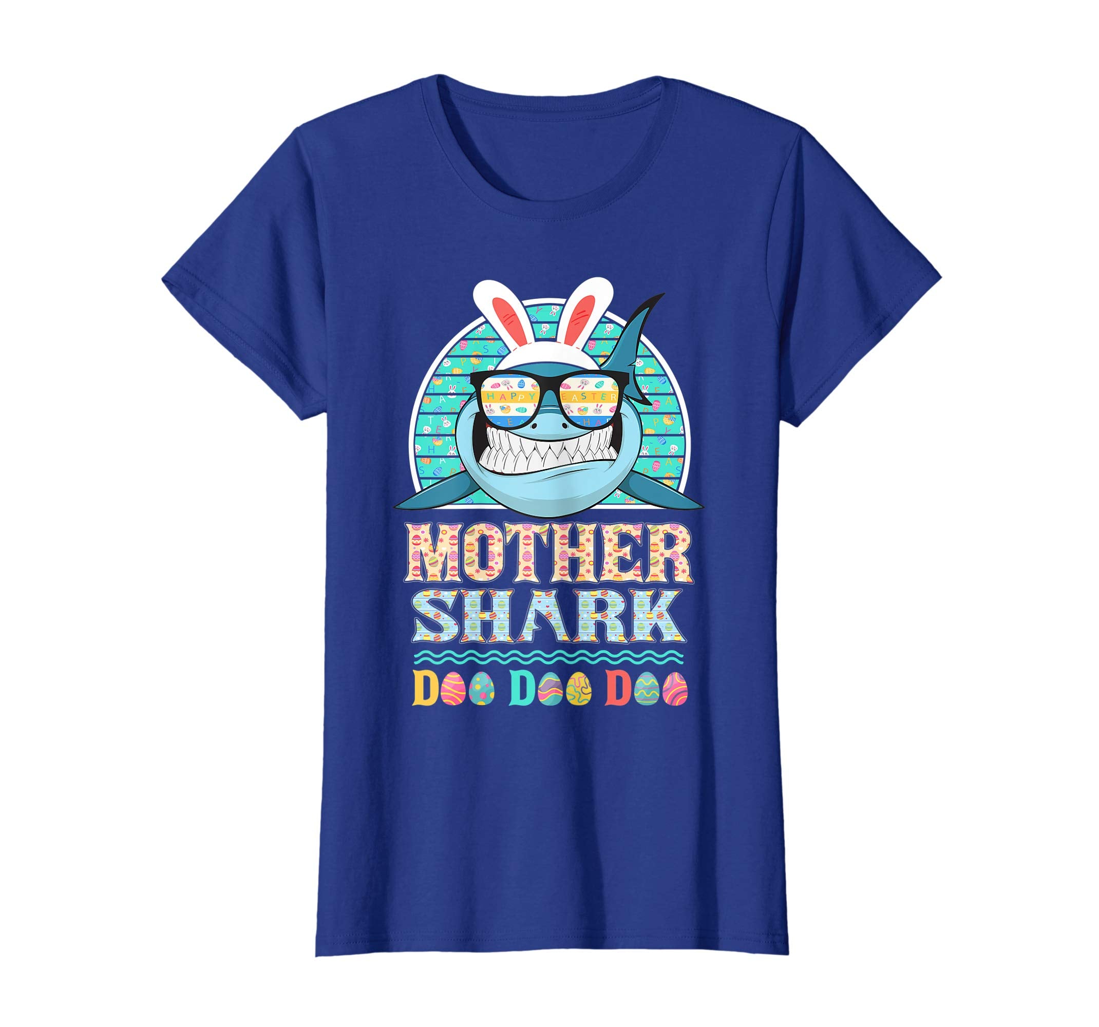 Funny Mother Shark Happy Easter Day Gift Family Shirt