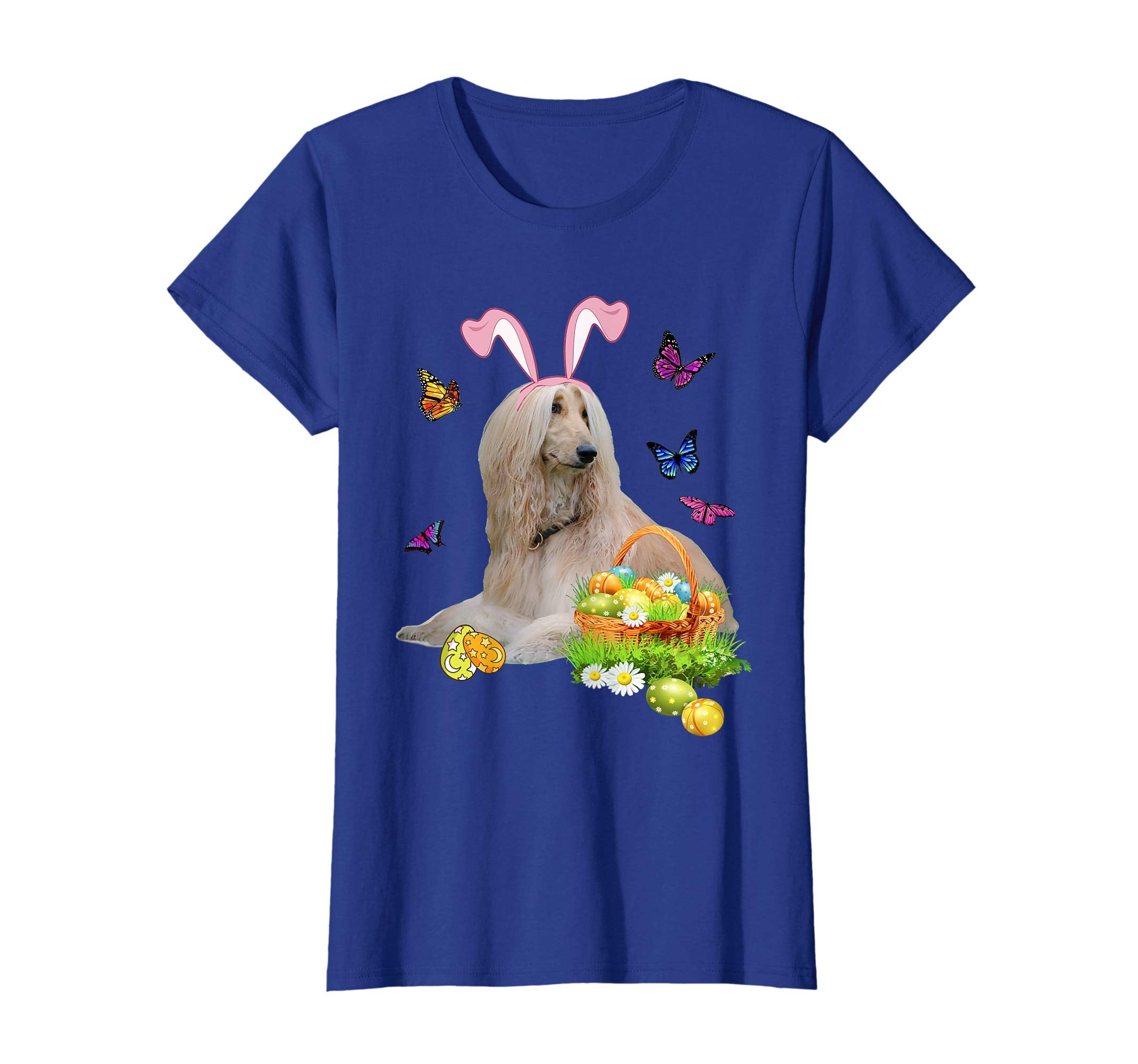 Afghan Hound Bunny Hat Rabbit Easter Eggs T-Shirt