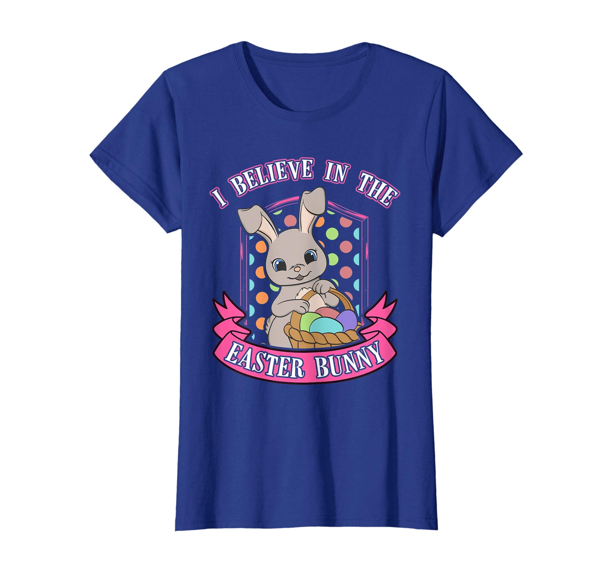 I Believe In The Easter Bunny Shirt Kids Cute Eggs Basket