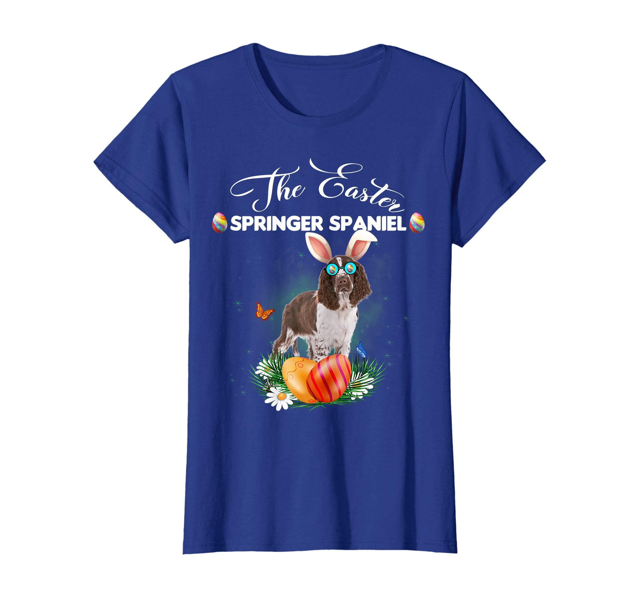 Springer Spaniel Bunny Easter Day Dog Gifts T-Shirt