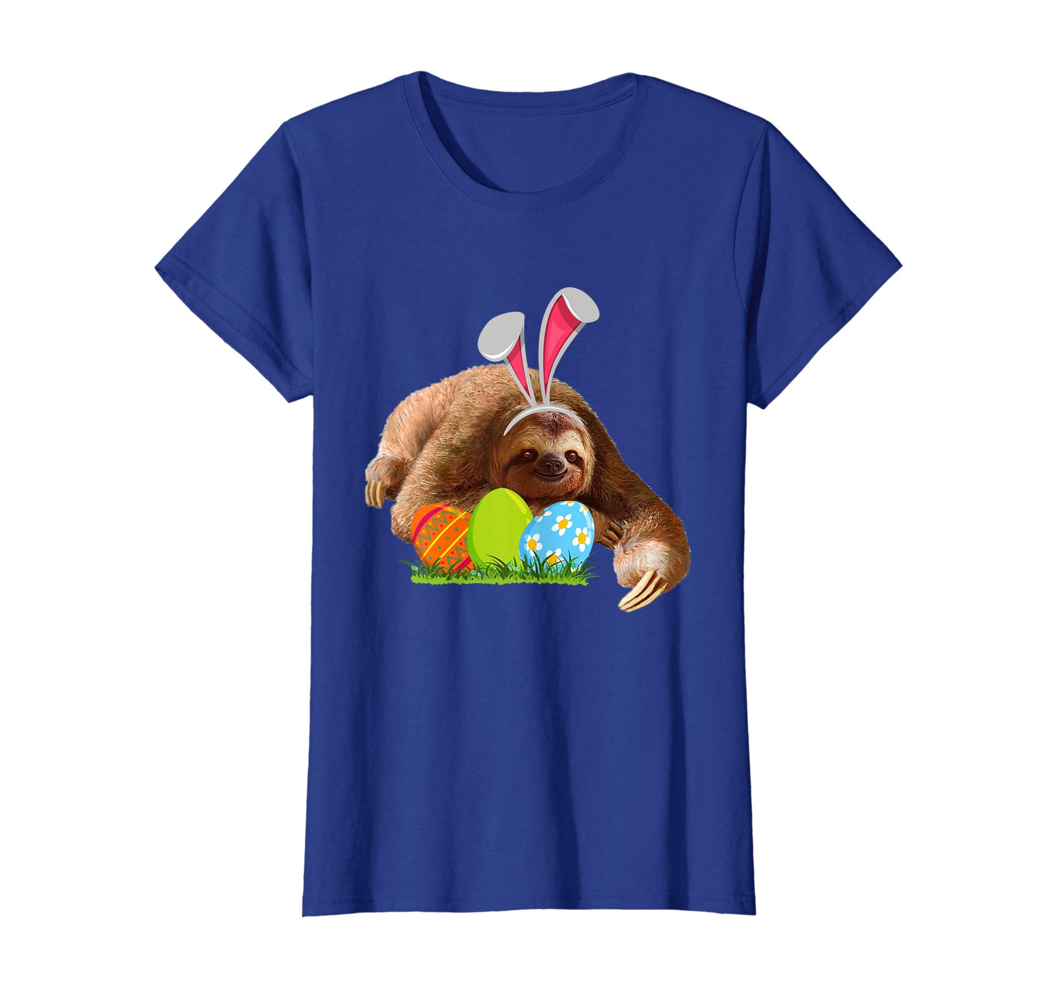Cute Bunny Ears Sloth Easter Day Tee Egg Hunt T-Shirt Gifts