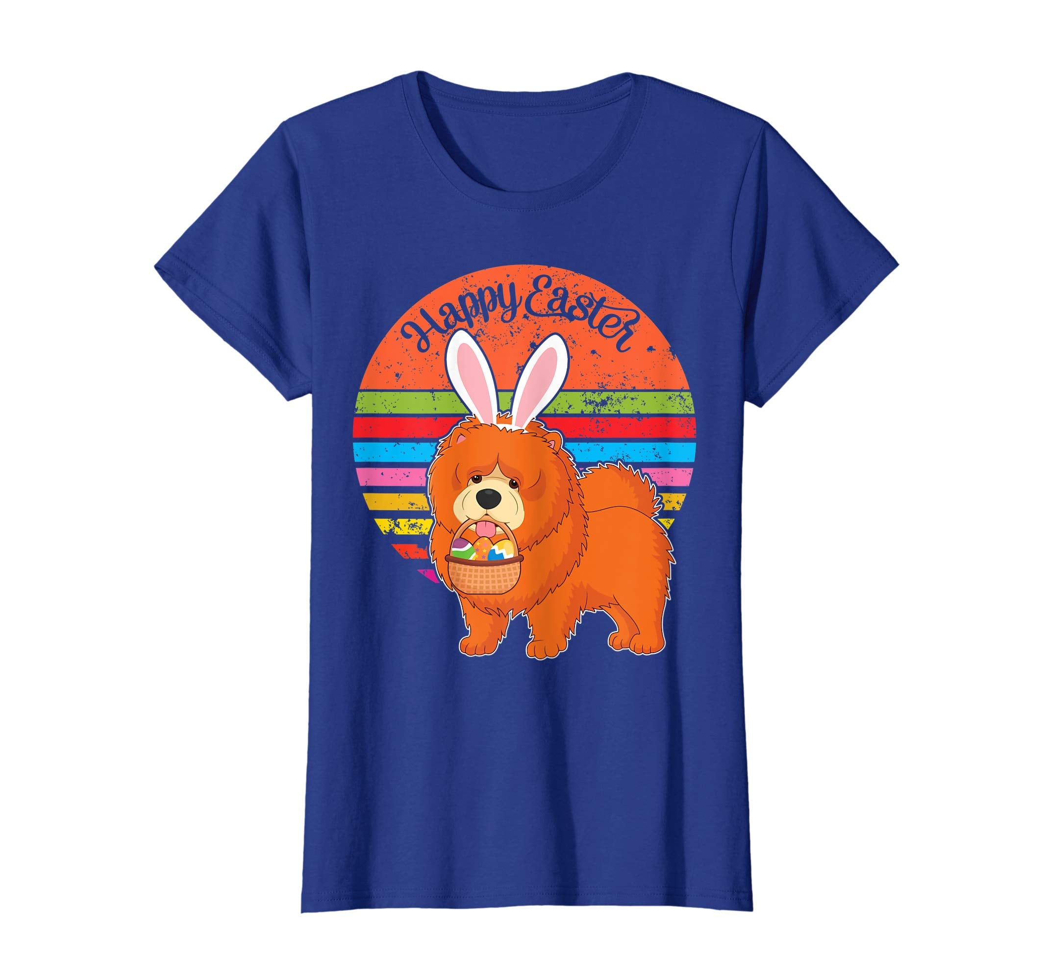 Chow Chow Bunny Dog Easter Eggs Happy Easter Vintage Shirt