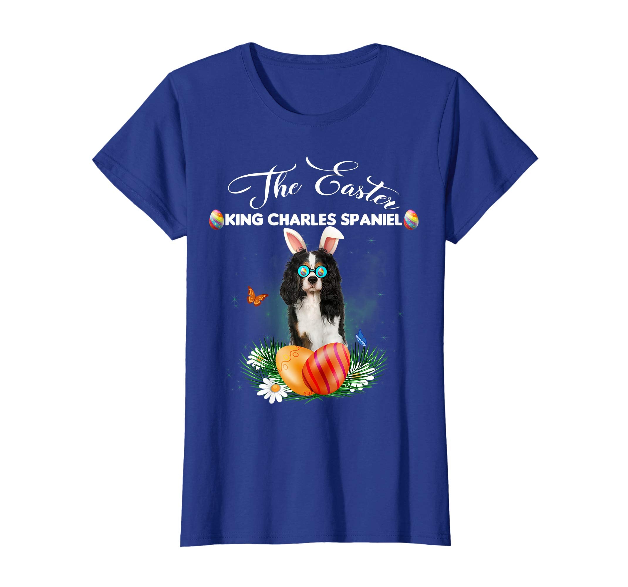 King Charles Spaniel Bunny Easter Day Dog Gifts T-Shirt