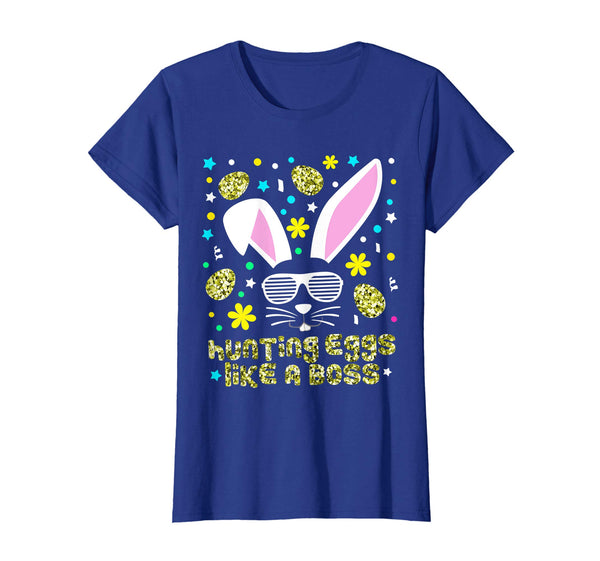 Cute Easter Bunny Shirt Hunting Eggs Gold Bling Tee Gift