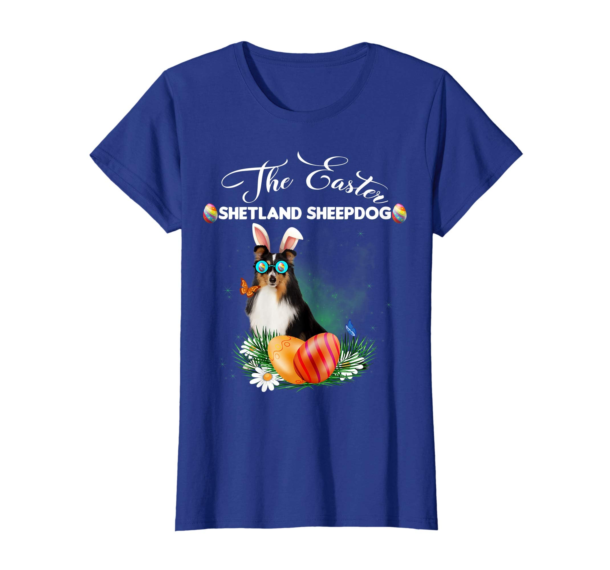 Shetland Sheepdog Bunny Easter Day Dog Gifts T-Shirt