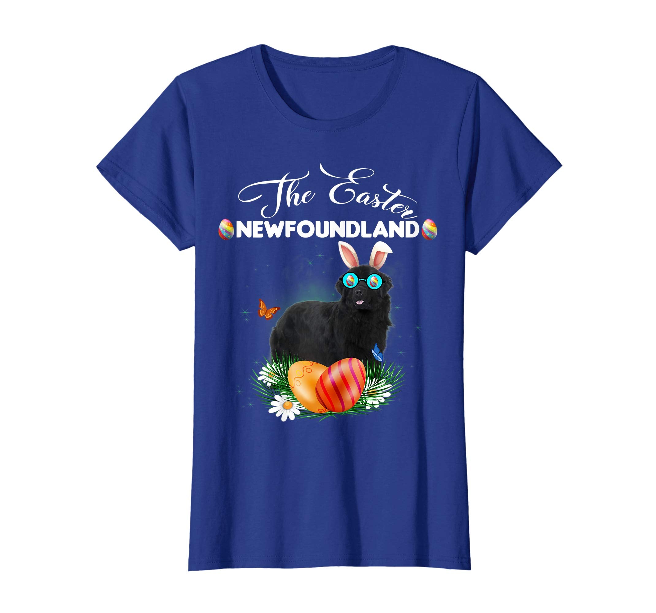 Newfoundland Bunny Easter Day Dog Gifts T-Shirt