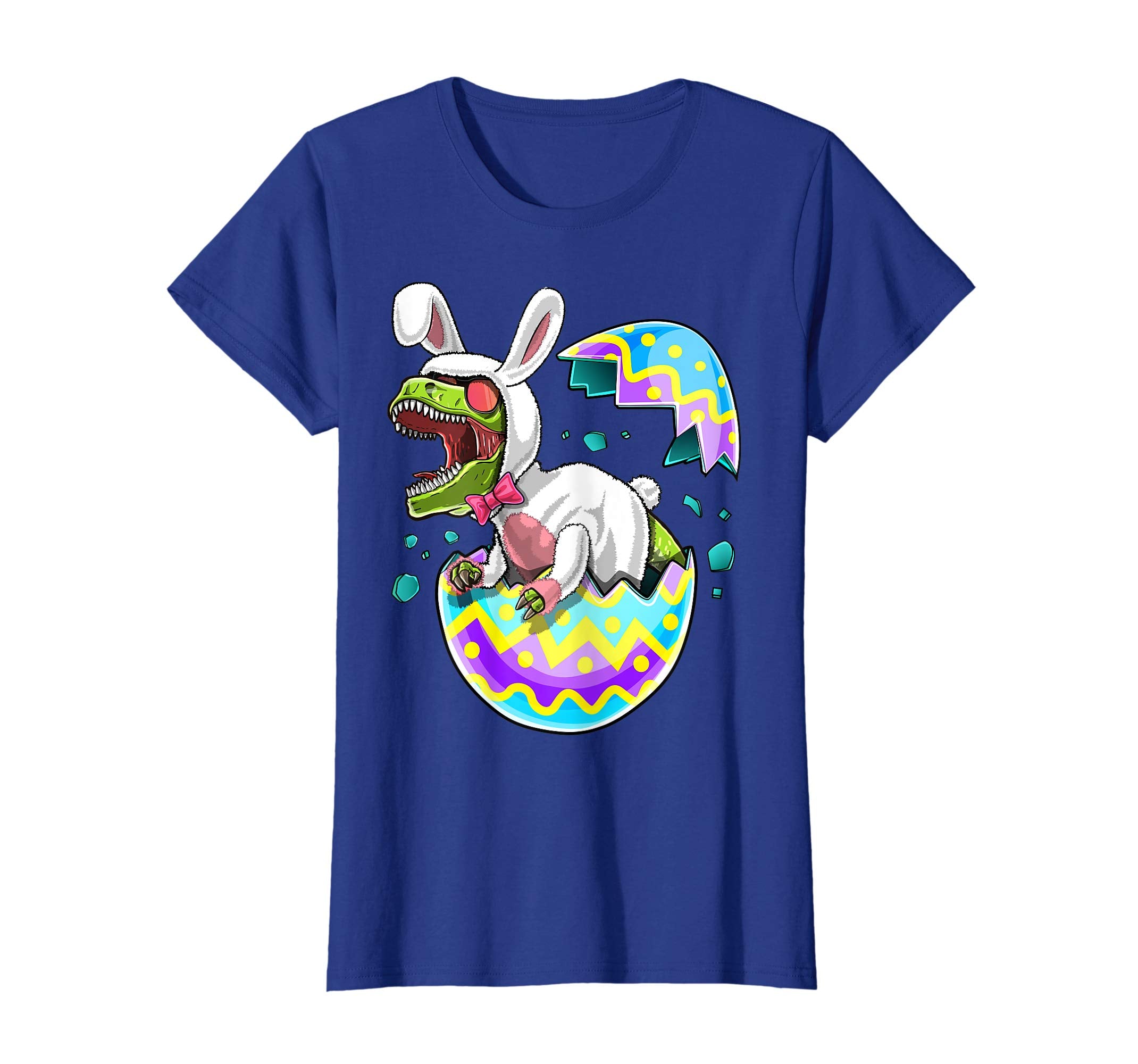 Happy Easter T Rex Dinosaur Easter Bunny Egg Shirt Kids Gift