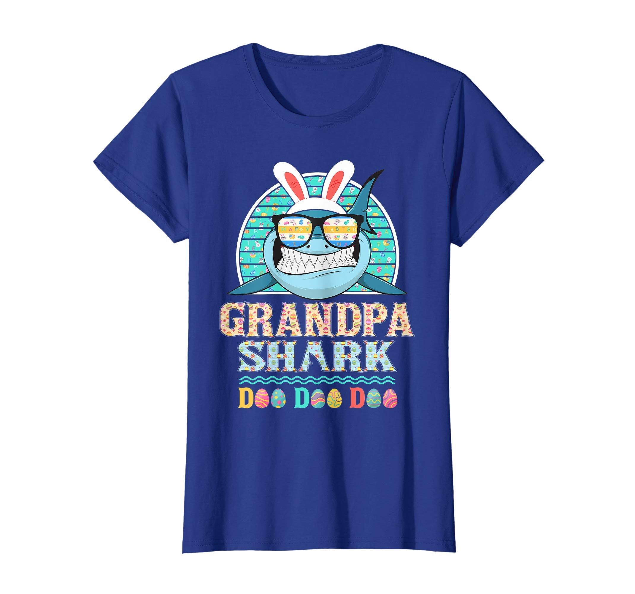 Funny Grandpa Shark Happy Easter Day Gift Family Shirt