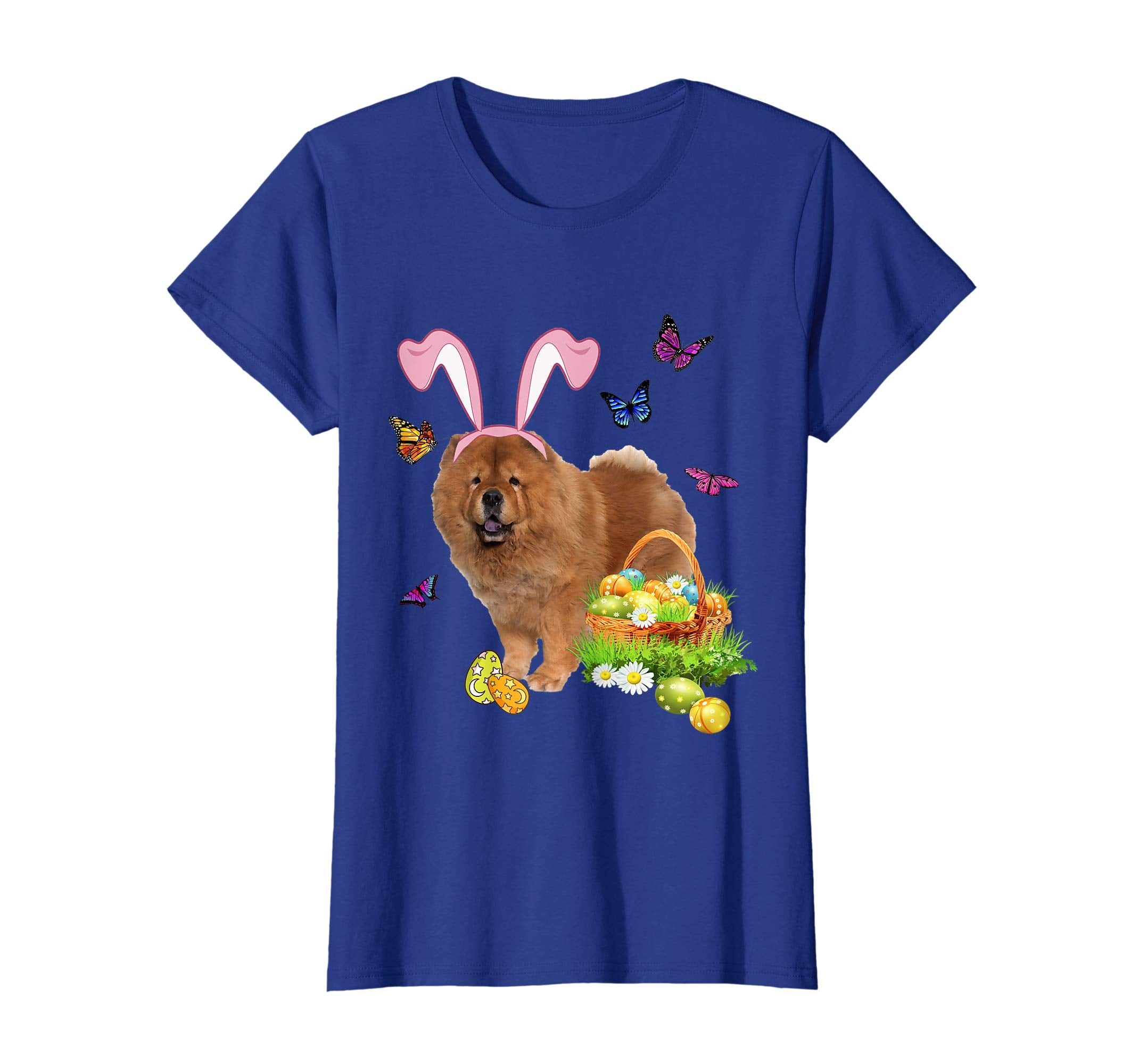 Chow Chow Bunny Hat Rabbit Easter Eggs T-Shirt