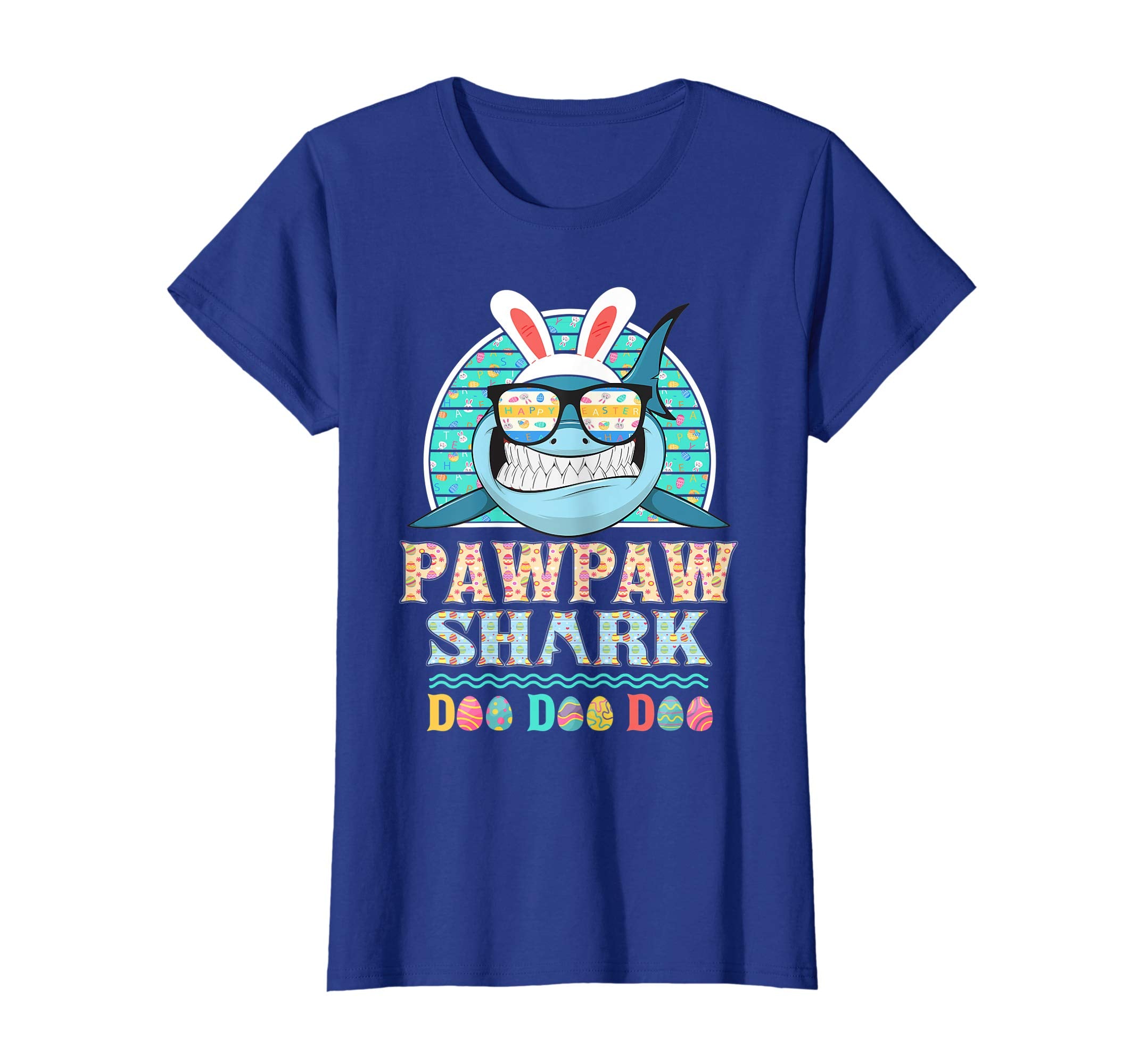 Funny Pawpaw Shark Happy Easter Day Gift Family Shirt