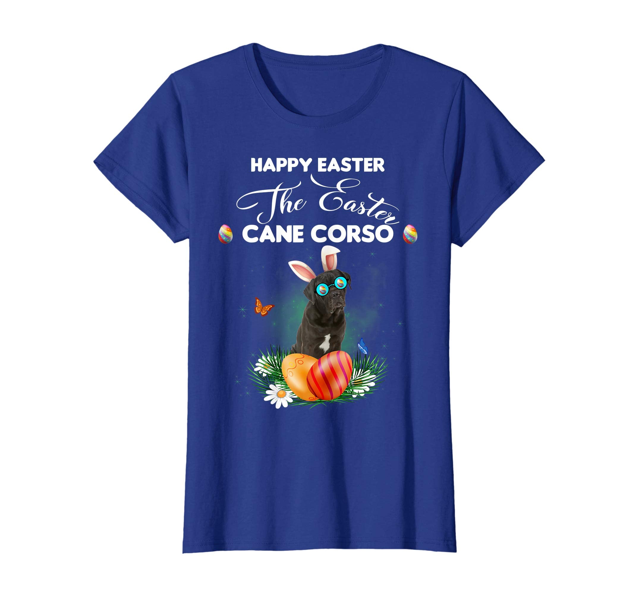 Cane Corso Dog Sunglass Bunny Happy Easter Day Tshirt