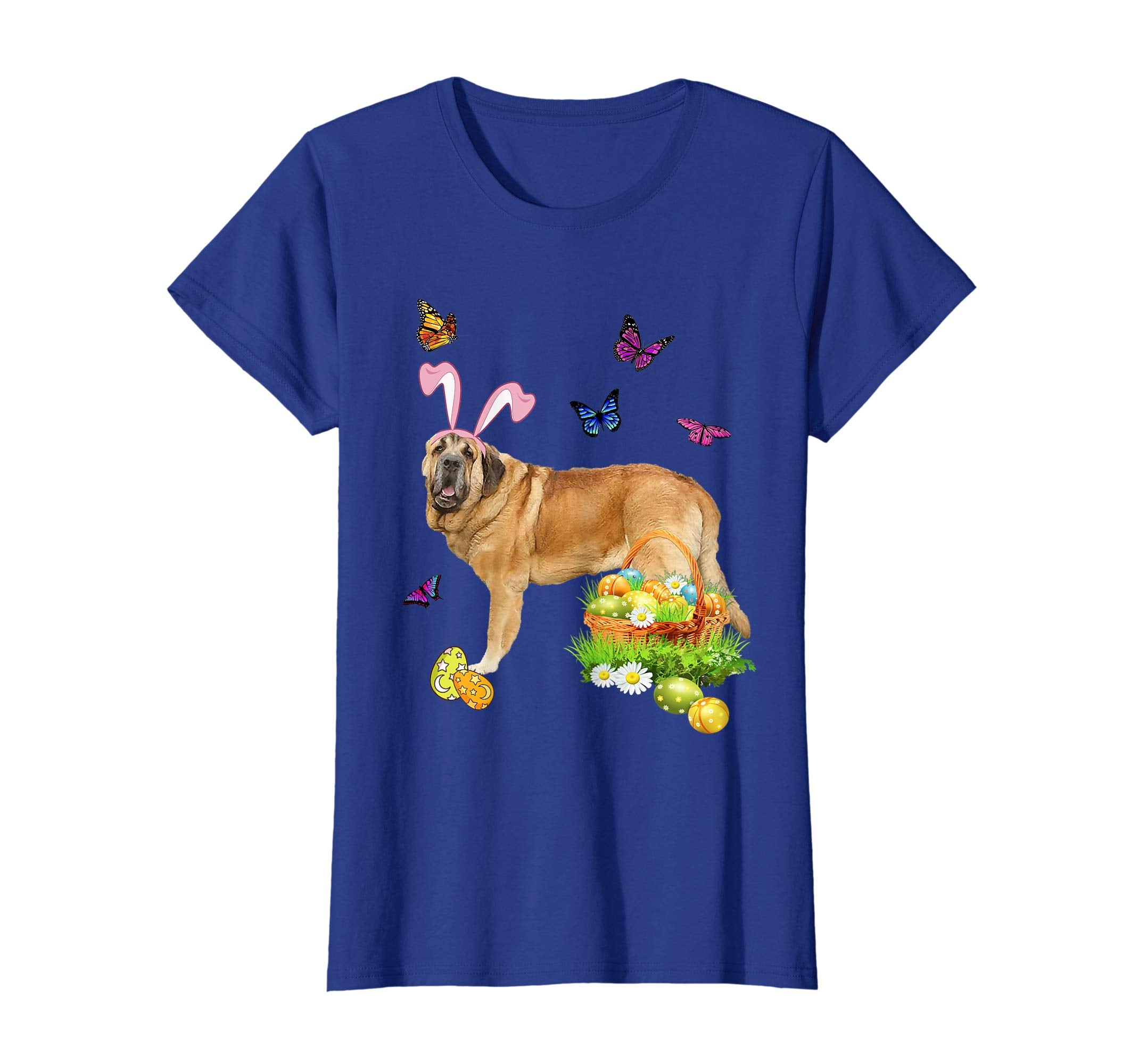 Spanish Mastiff Bunny Hat Rabbit Easter Eggs T-Shirt