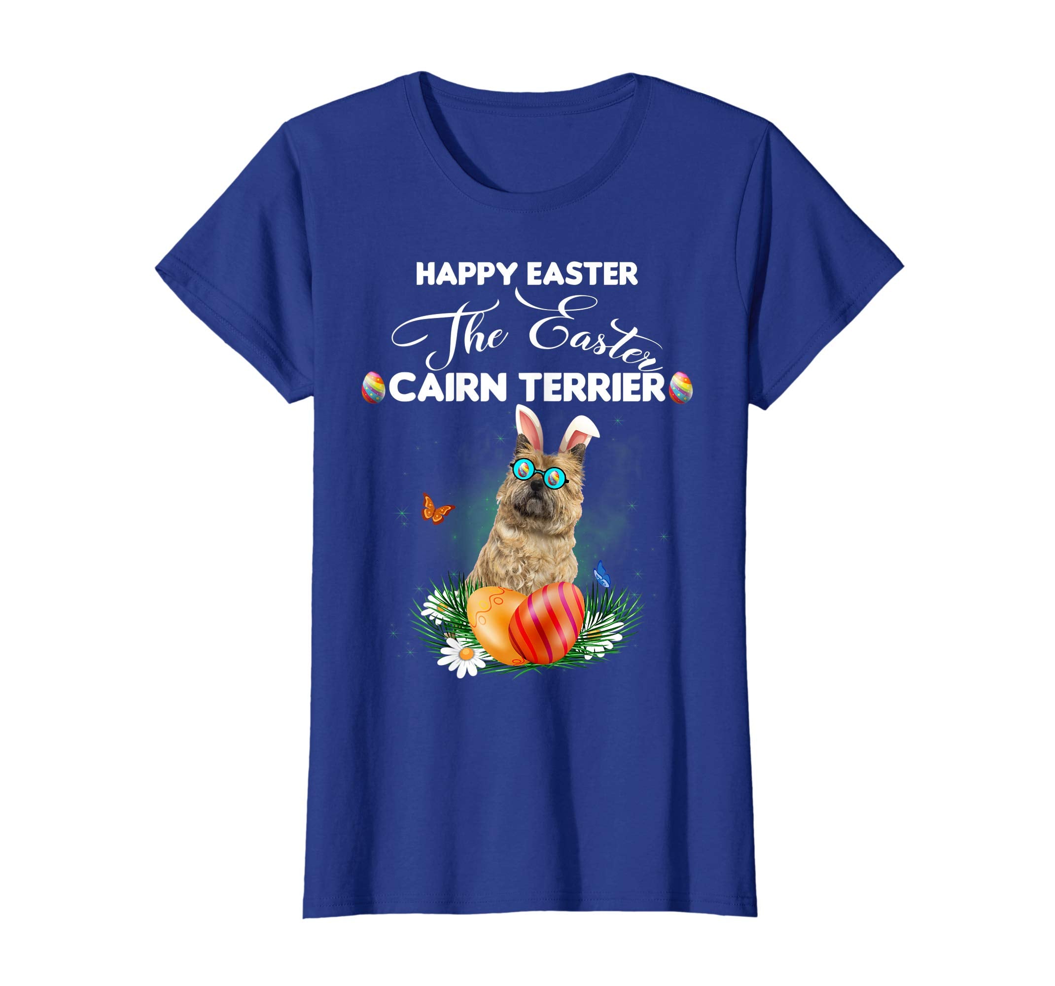 Cairn Terrier Dog Sunglass Bunny Happy Easter Day Tshirt