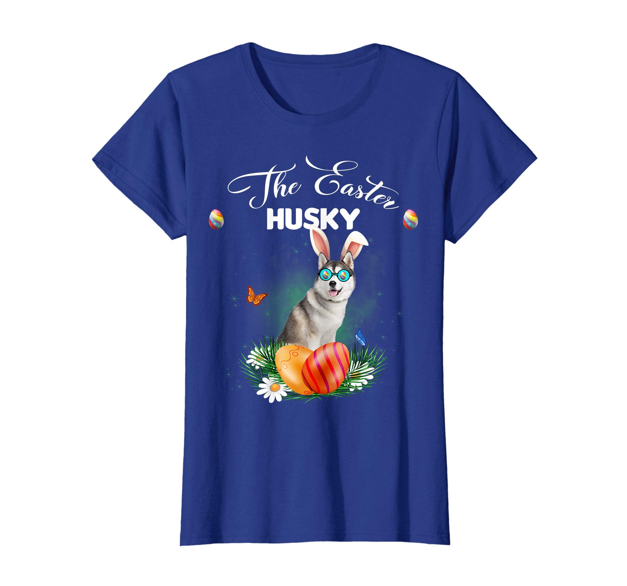 Husky Bunny Easter Day Dog Gifts T-Shirt