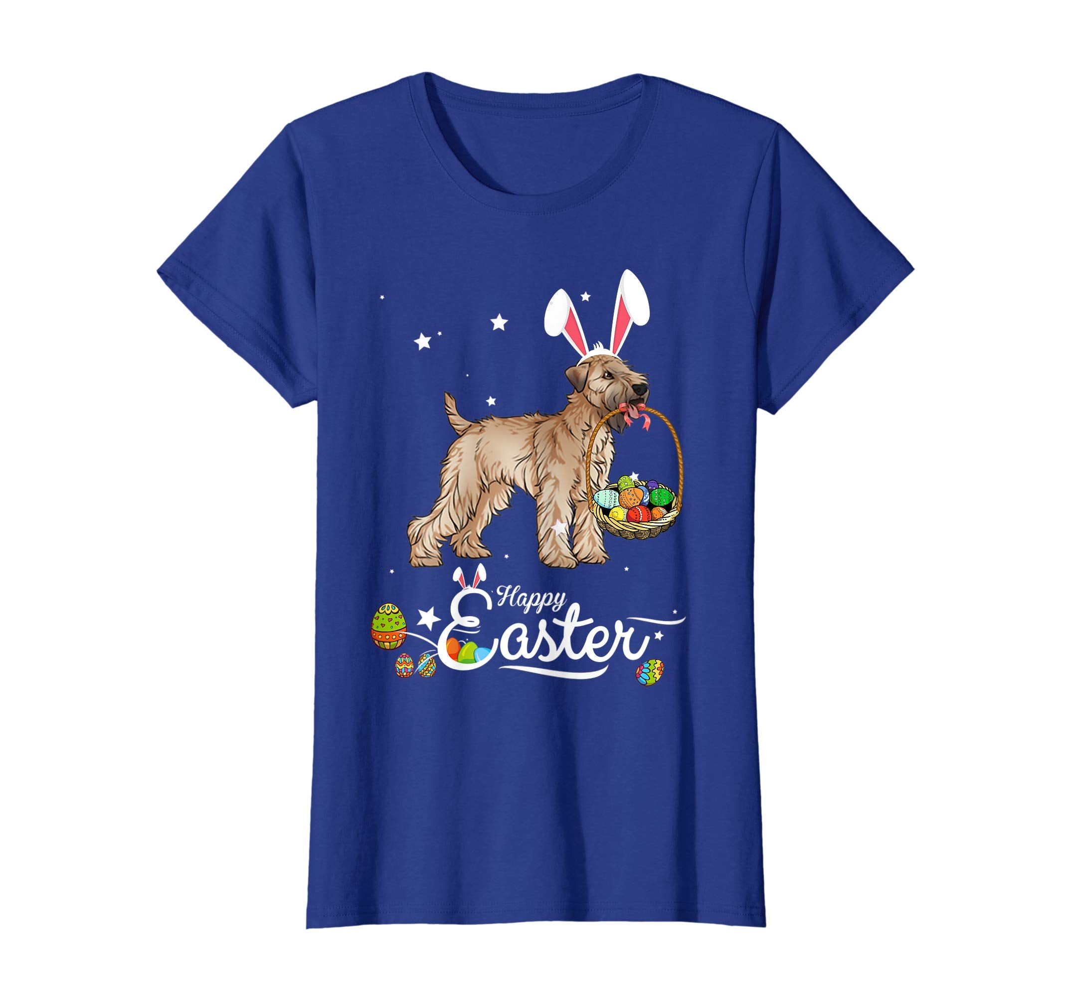 Soft Coated Wheaten Dog With Bunny Hat Easter Costume TShirt