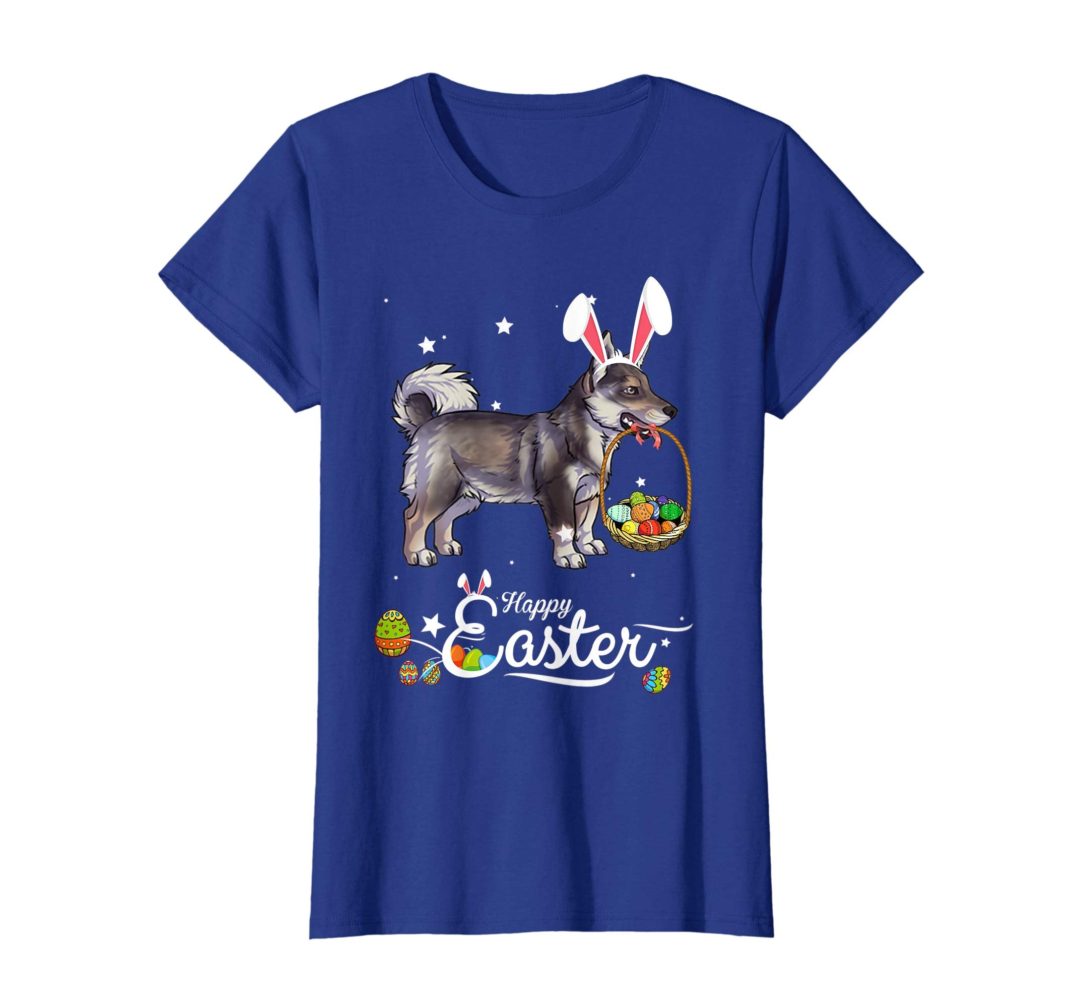 Swedish Vallhund Dog With Bunny Hat Easter Costume T Shirt