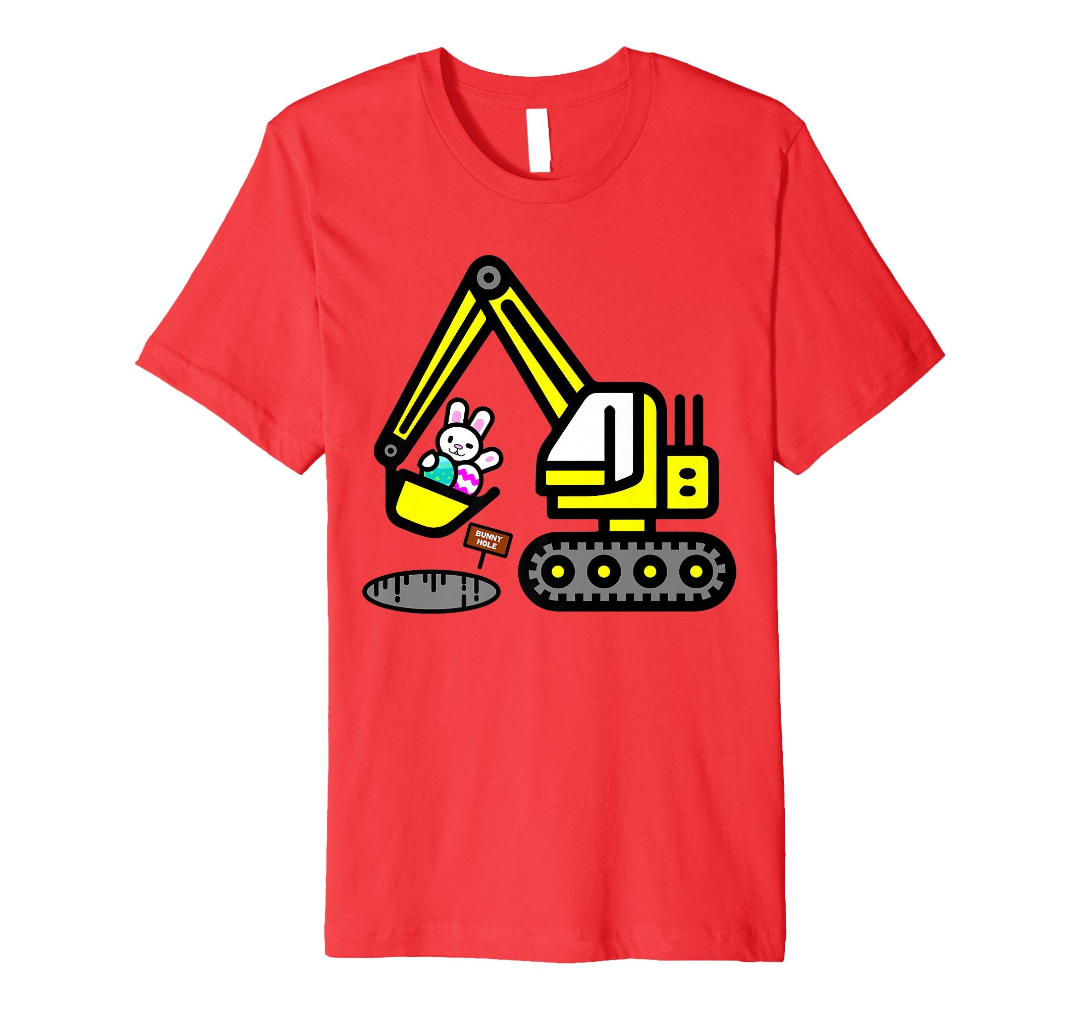 Funny Easter Egg Bunny Excavator Shirt Gift