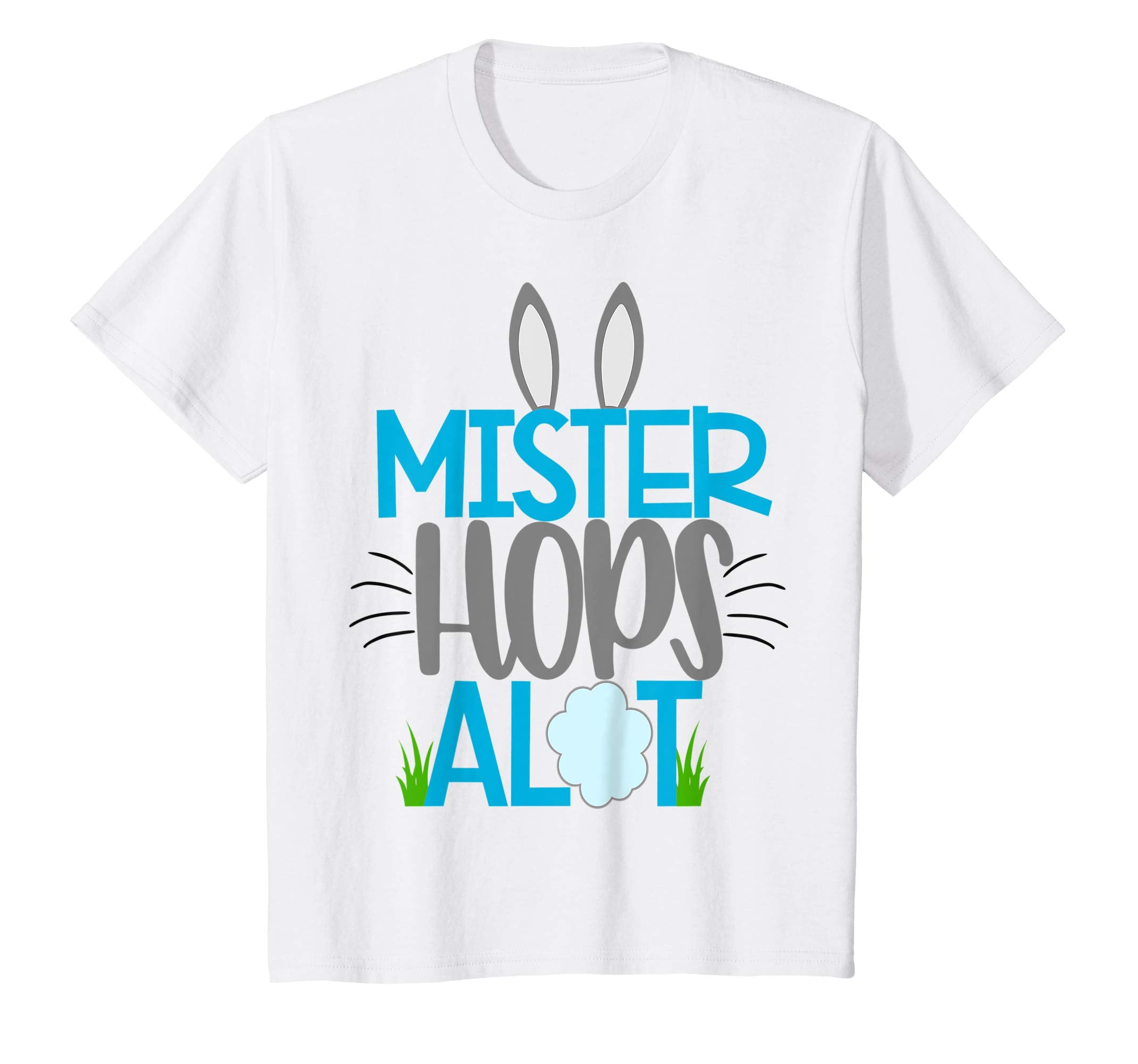 Boys Easter Shirt Kids Cute Mister Hops A Lot Bunny School