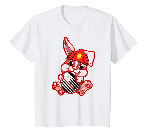 Kids Firefighter Easter Bunny Shirt