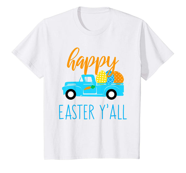 Kids Happy Easter Yall Shirt Mom Son Blue Truck Shirt Toddler Boy
