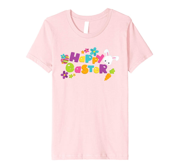 Happy Easter T-Shirt Cute Bunny Flower Carrots TShirt