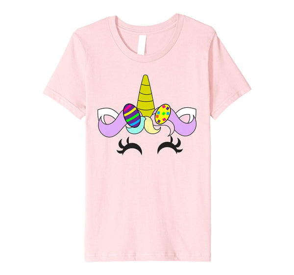 Easter Unicorn Girl Shirt | Cute Easter Painted Eggs Gift