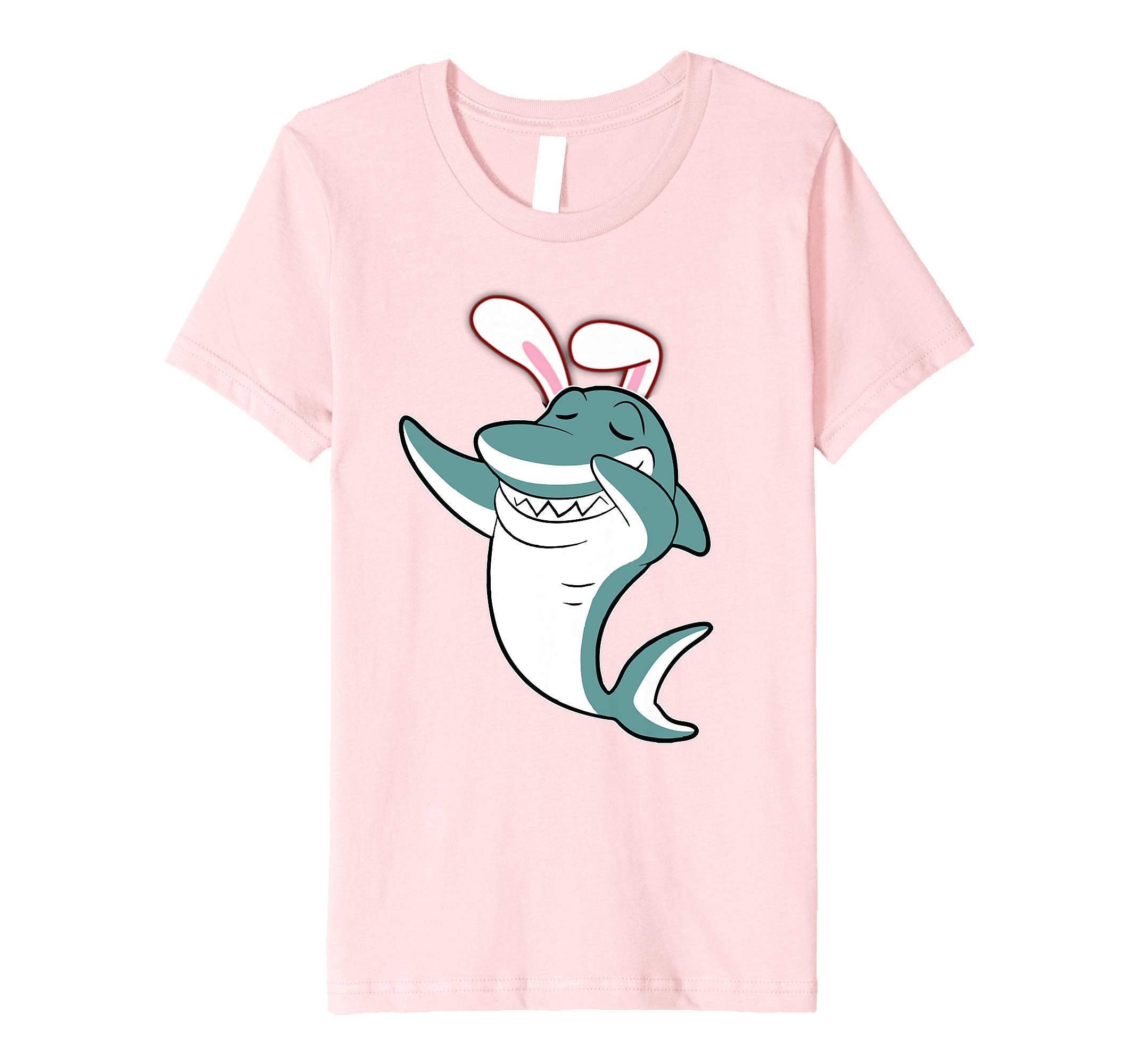 Easter Bunny Dabbing Shark Tshirt Rabbit Ears Animal Gift