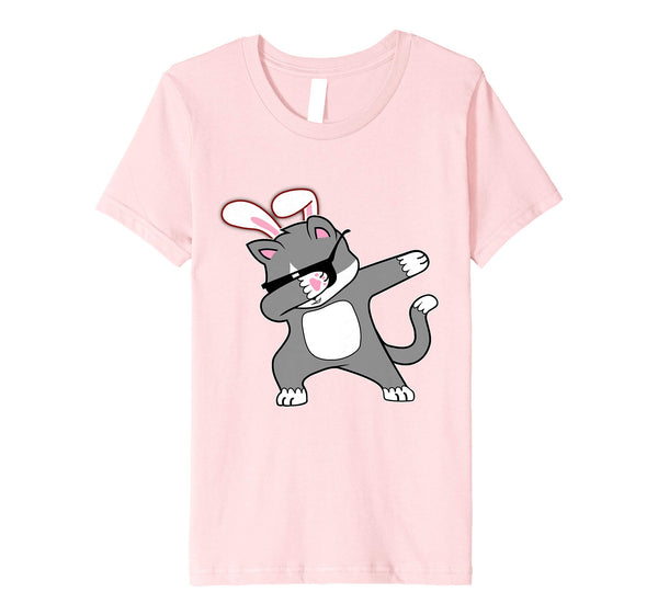 This Easter Bunny Dabbing Cat Tshirt Rabbit Ears Animal Gift