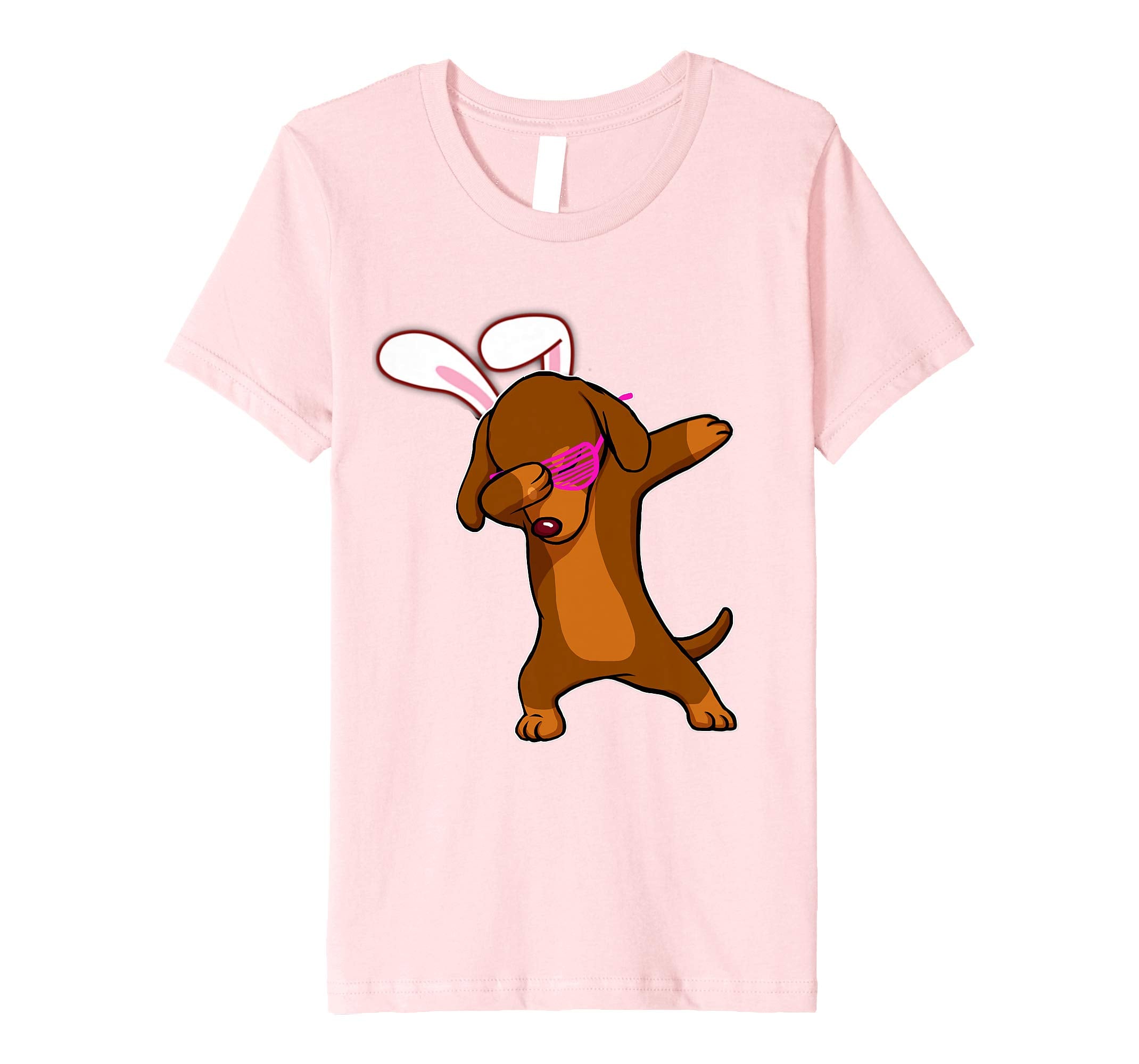 Easter Bunny Dabbing Dachshund Dog Tshirt Rabbit Ears Gift