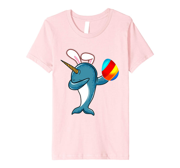 Easter Bunny Dabbing Narwhal Unicorn Tshirt Egg Ears Gift