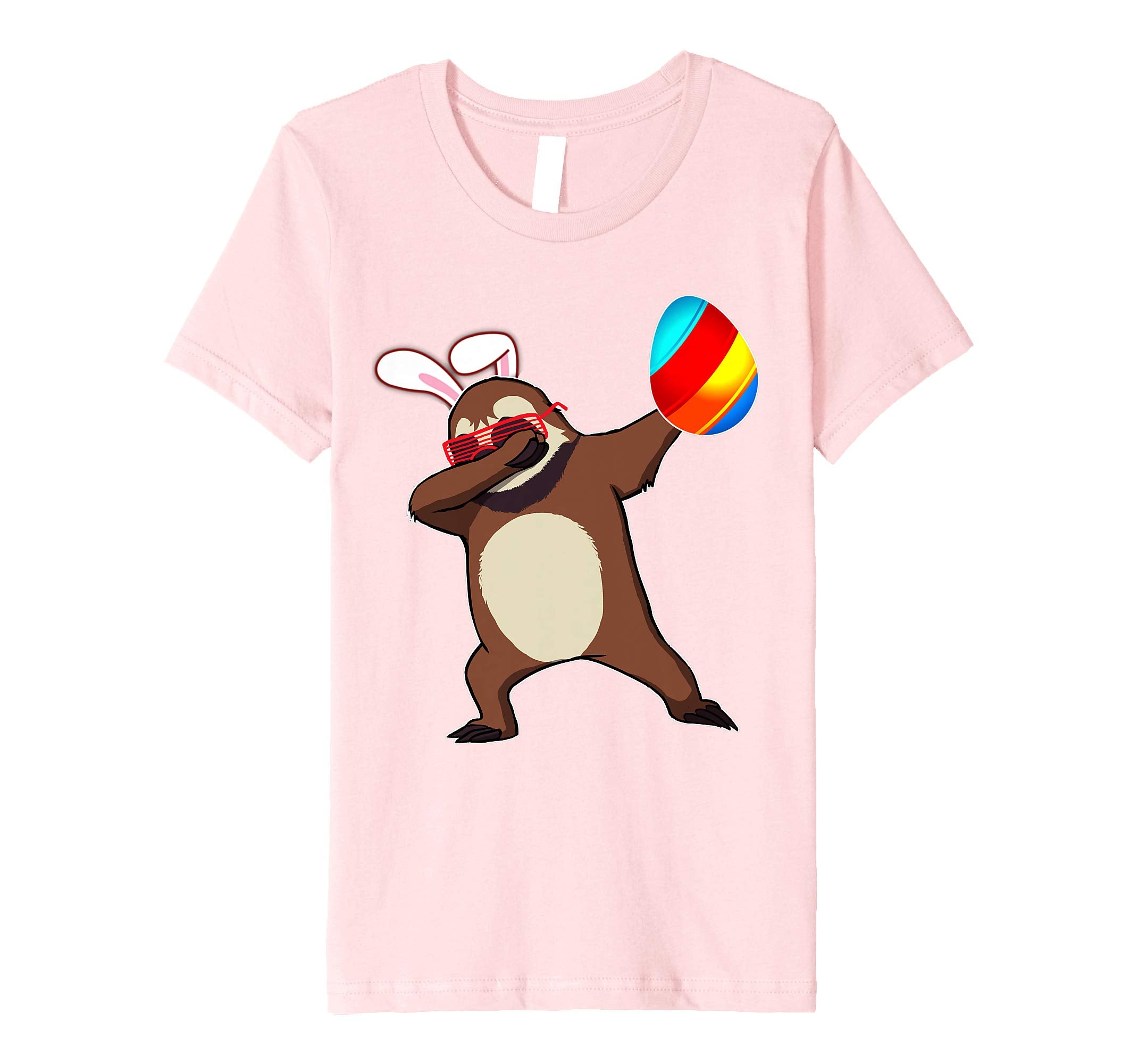 Easter Bunny Dabbing Sloth Tshirt Egg Ears Animal Gift