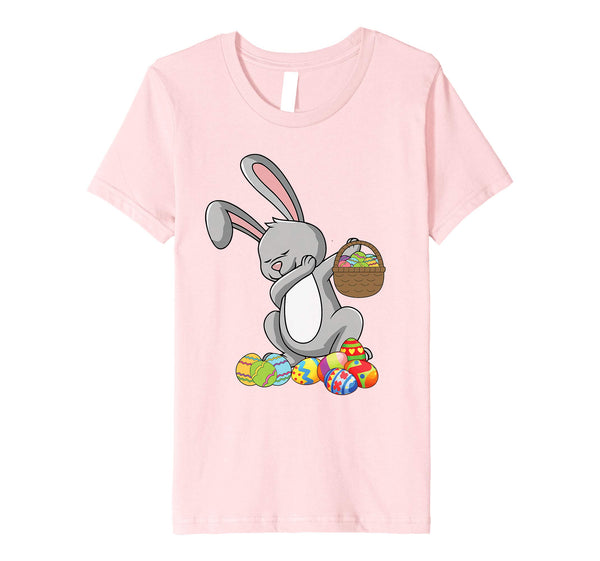 Dabbing Egg Boss Easter Bunny T Shirt For Kids Toddlers Boys