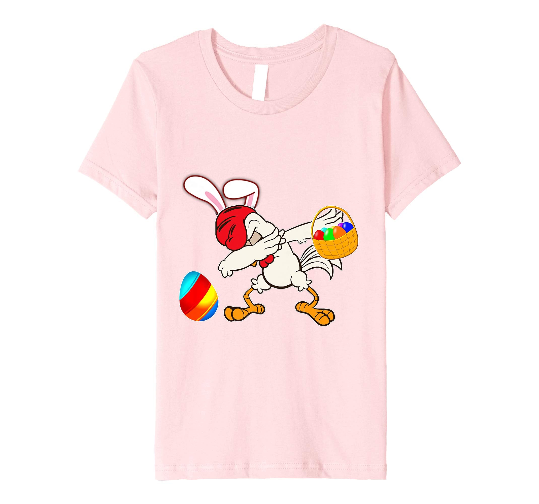 Easter Bunny Dabbing Chicken Tshirt Easter Egg Basket