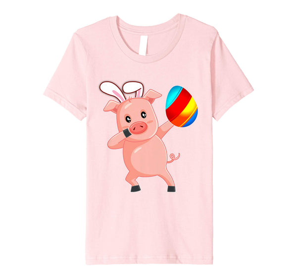 Easter Bunny Dabbing Pig Hog Tshirt Egg Ears Gift