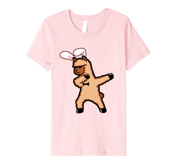 Easter Bunny Dabbing Llama Tshirt Rabbit Ears Animal Gift