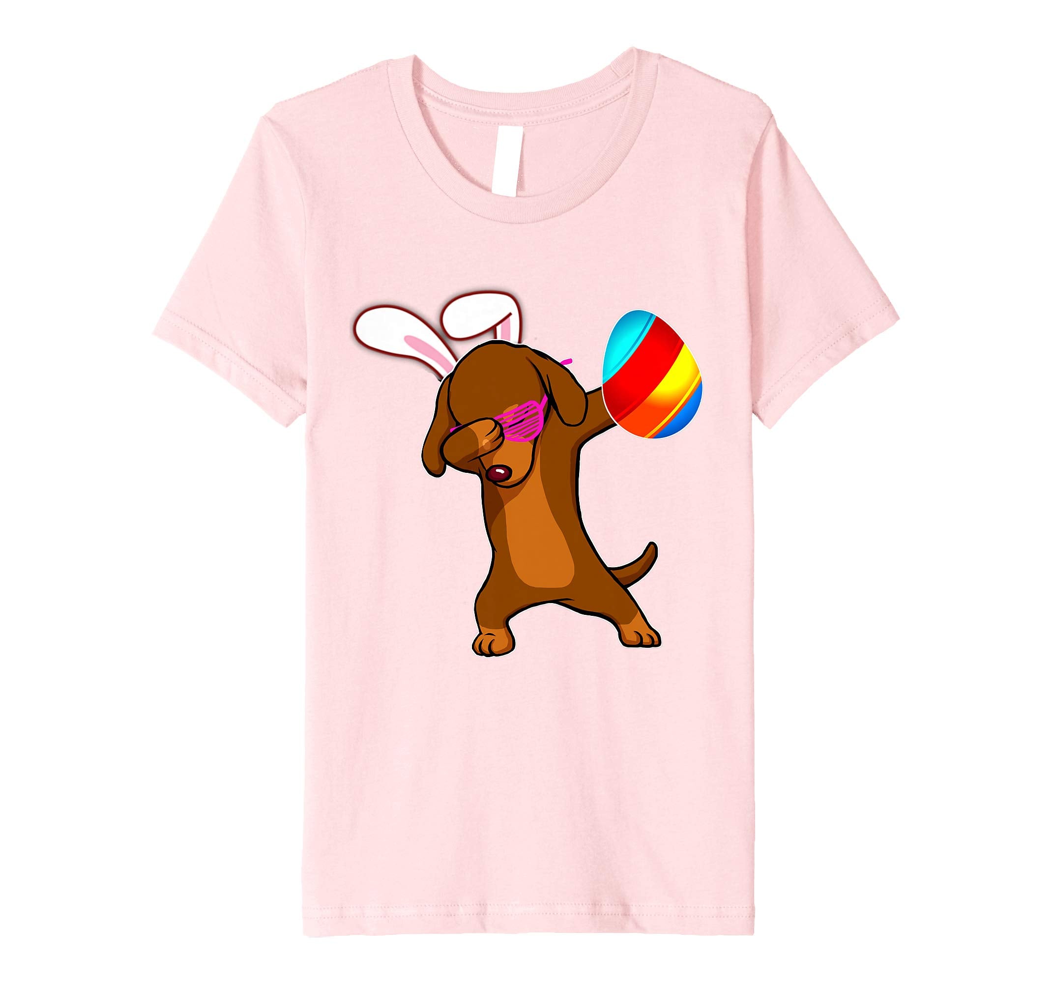 Easter Bunny Dabbing Dachshund Dog Tshirt Egg Ears Gift