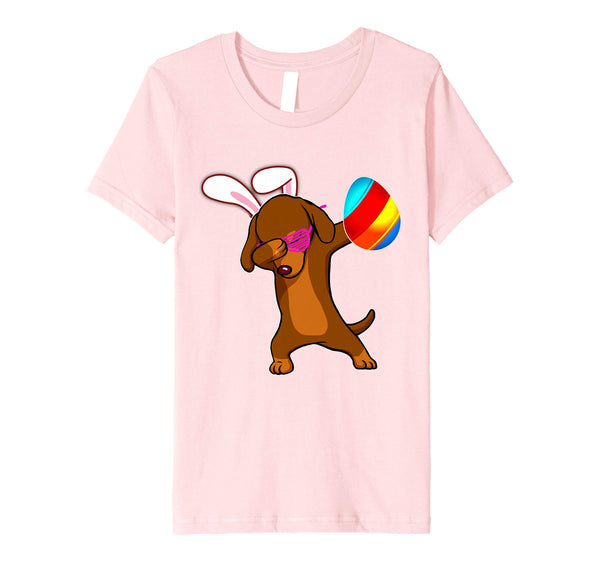 Easter Bunny Dabbing Dachshund Dog Tshirt Egg Ears Gift