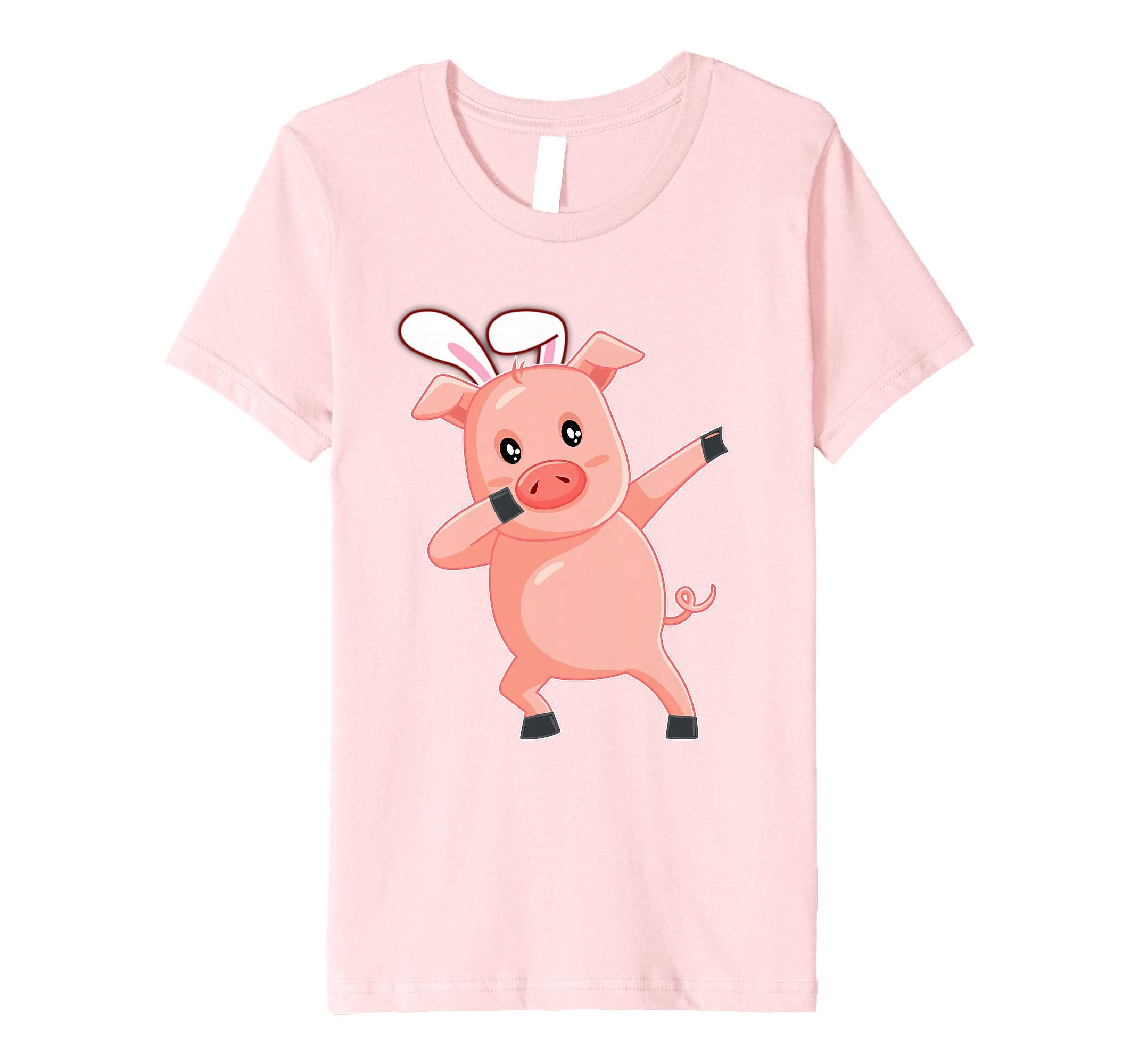 Easter Bunny Dabbing Pig Hog Tshirt Rabbit Ears Animal Gift