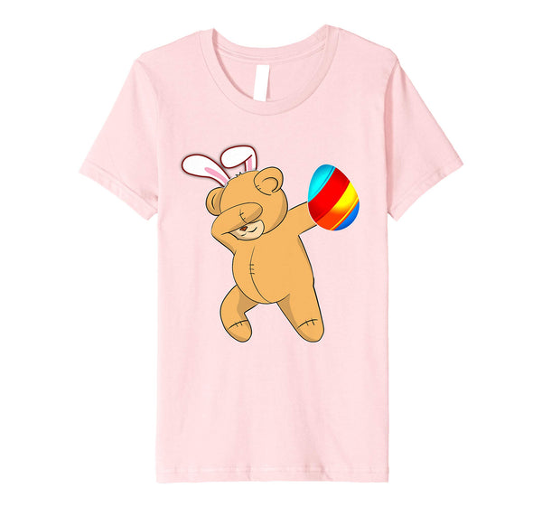 Easter Bunny Dabbing Teddy Bear Tshirt Egg Ears Gift