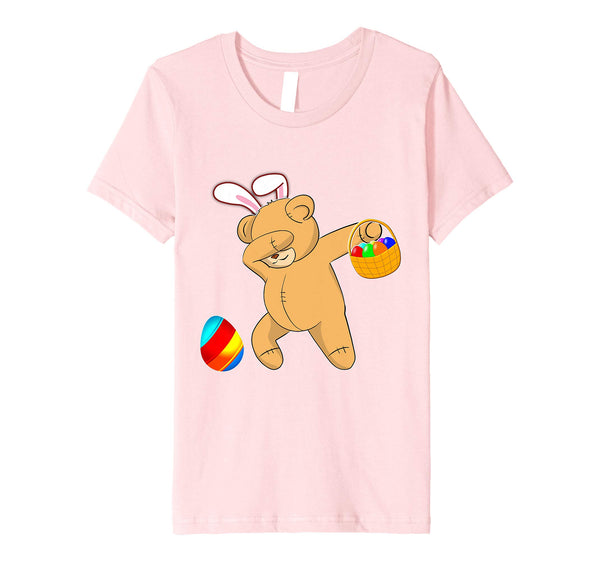 Easter Bunny Dabbing Teddy Bear Tshirt Easter Egg Basket