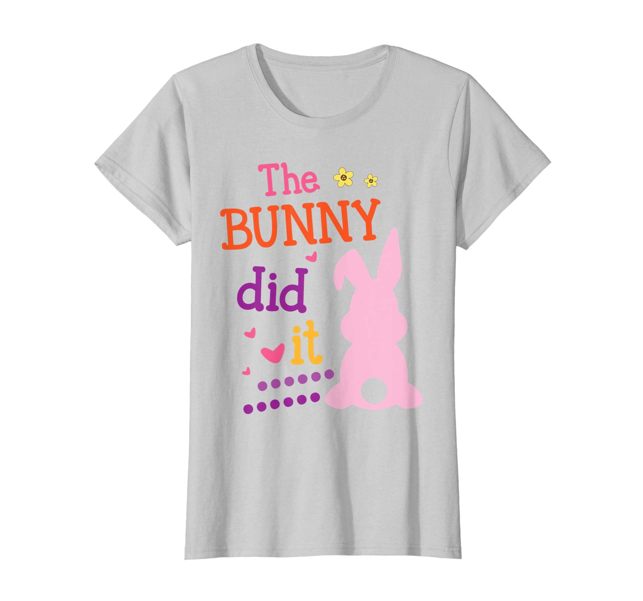 Heart Flower Bunny Face Happy Easter Shirt The Bunny Did It