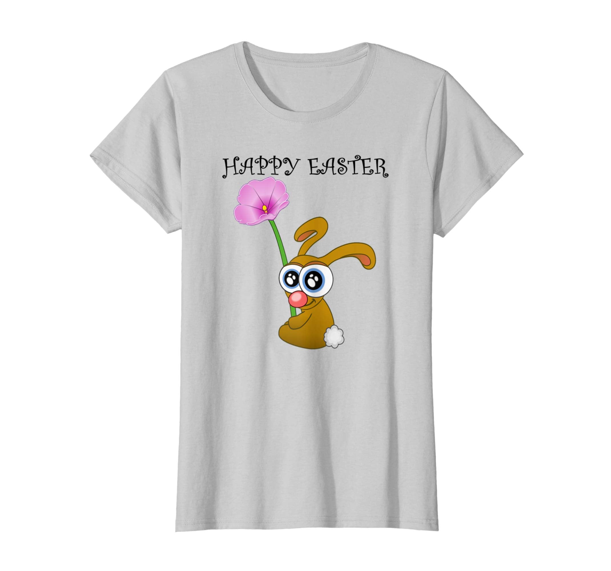 Tee-Happy easter-Cute easter bunny flowers t shirt gift