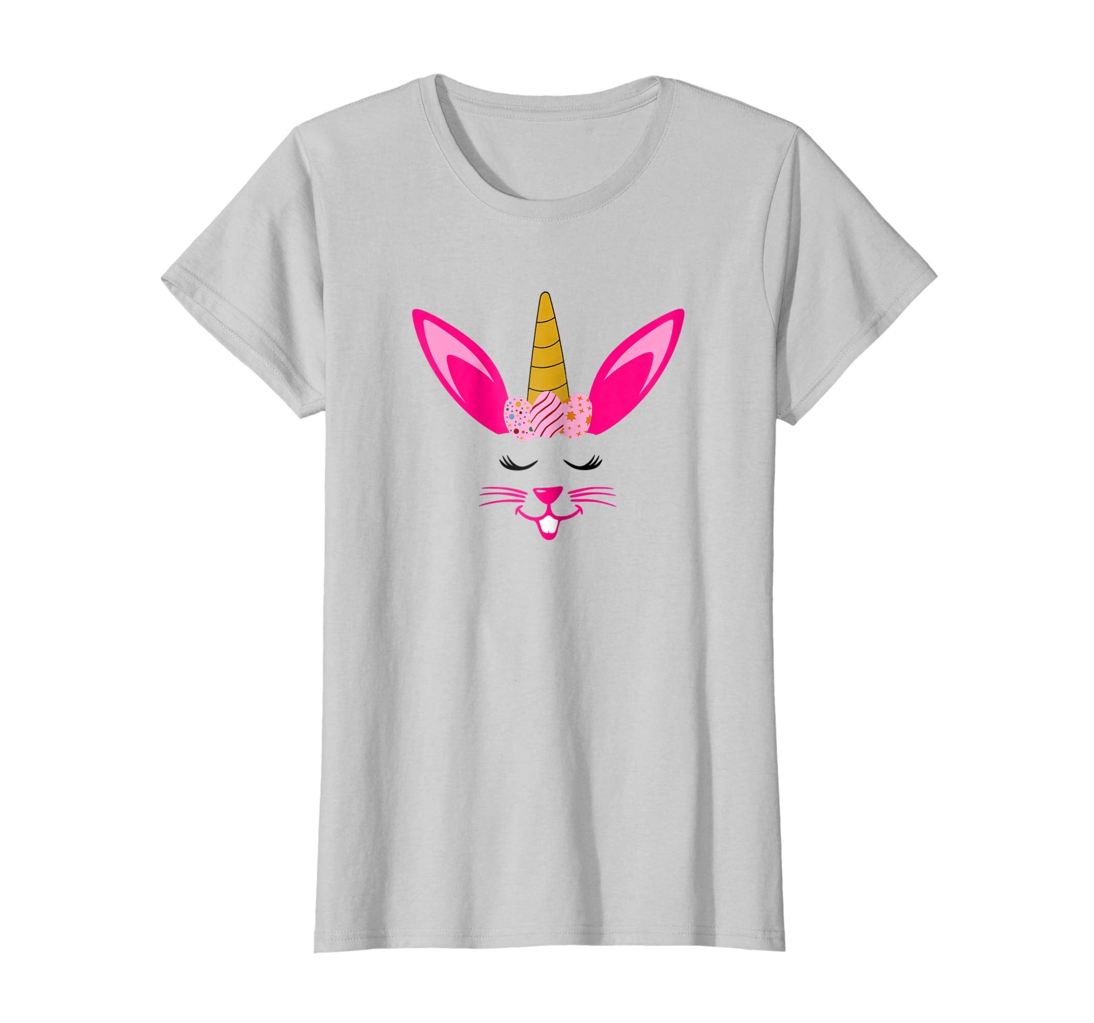 Easter Eggs Unicorn Crown Eyelashes Bunny Rabbit Face Shirt