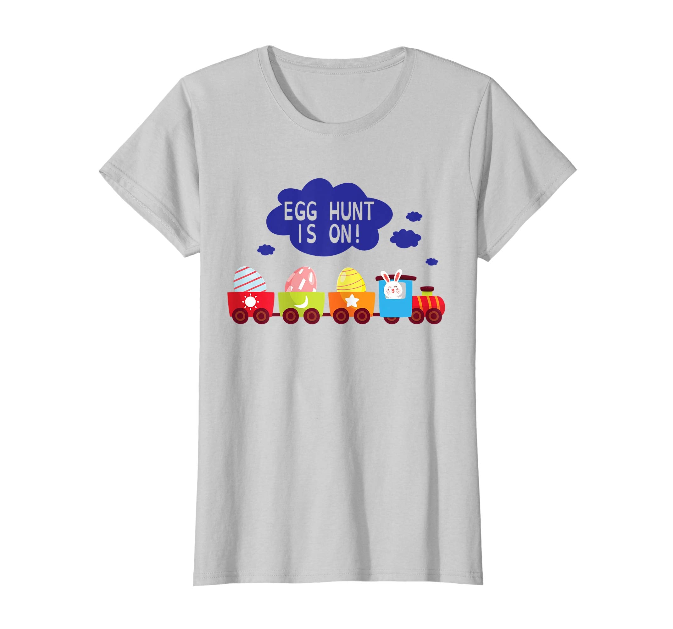 Bunny Driving Train Carry Easter Eggs Shirt Egg Hunt Is On